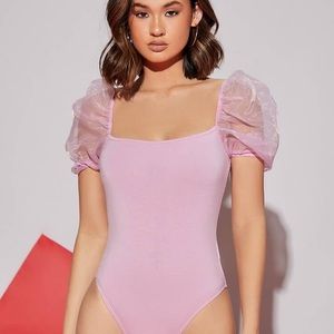 Puff sleeve body suit